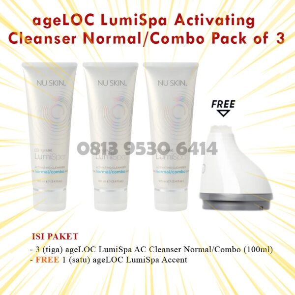 ageLOC LumiSpa Activating Cleanser Normal/Combo Pack of 3